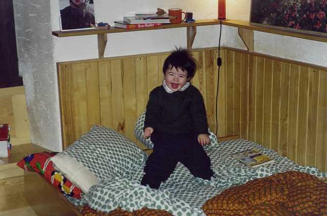 Gennaio 2000: Anita fa la pazza.Foto by Emilio Beluffi.